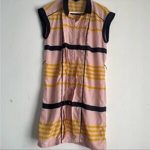 Jason Wu for Target sleeveless pink and yellow pleated front dress